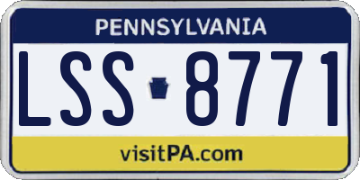 PA license plate LSS8771