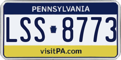 PA license plate LSS8773