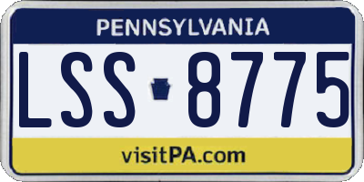 PA license plate LSS8775