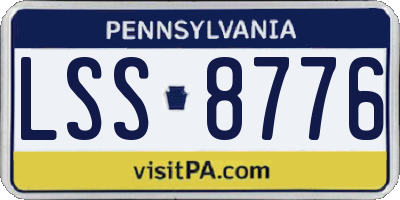PA license plate LSS8776