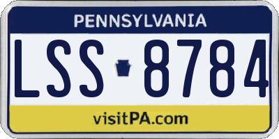 PA license plate LSS8784