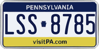 PA license plate LSS8785