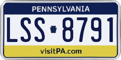 PA license plate LSS8791