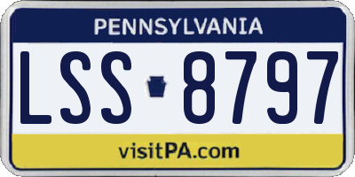 PA license plate LSS8797