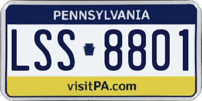 PA license plate LSS8801