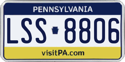 PA license plate LSS8806