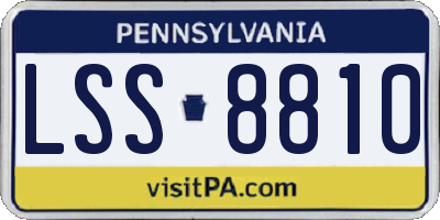 PA license plate LSS8810