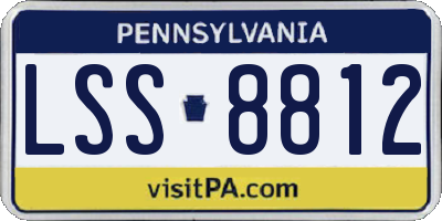 PA license plate LSS8812