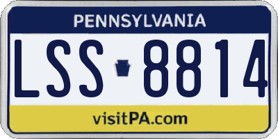 PA license plate LSS8814