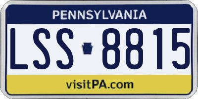 PA license plate LSS8815