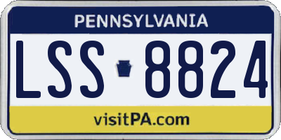 PA license plate LSS8824