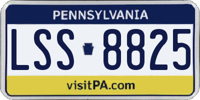 PA license plate LSS8825