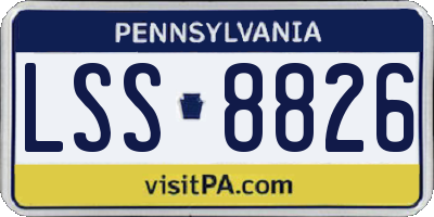 PA license plate LSS8826