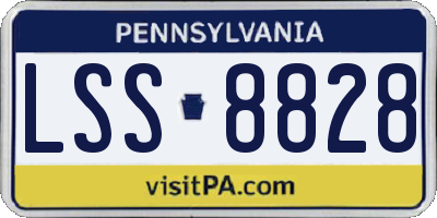 PA license plate LSS8828