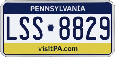 PA license plate LSS8829