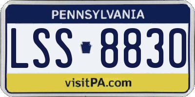 PA license plate LSS8830