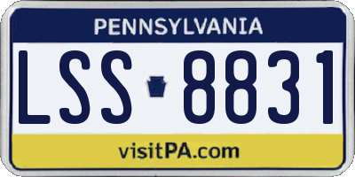 PA license plate LSS8831