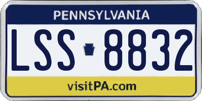 PA license plate LSS8832