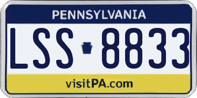 PA license plate LSS8833