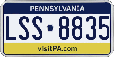 PA license plate LSS8835