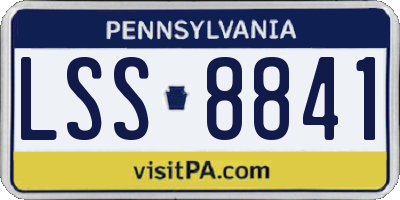 PA license plate LSS8841