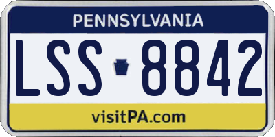 PA license plate LSS8842