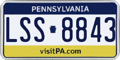 PA license plate LSS8843