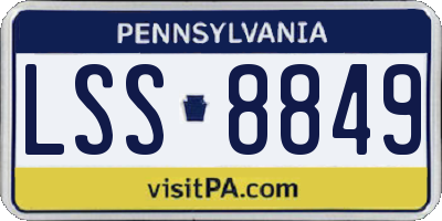 PA license plate LSS8849
