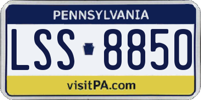 PA license plate LSS8850