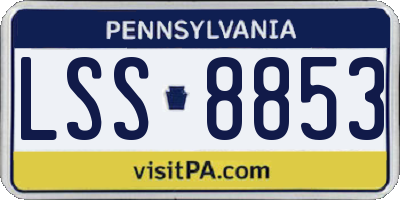 PA license plate LSS8853