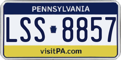 PA license plate LSS8857