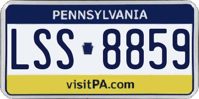 PA license plate LSS8859