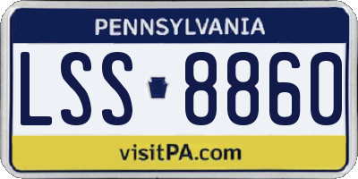 PA license plate LSS8860