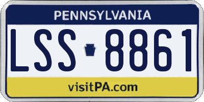 PA license plate LSS8861