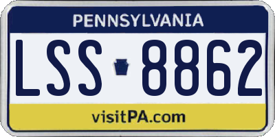 PA license plate LSS8862