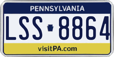 PA license plate LSS8864