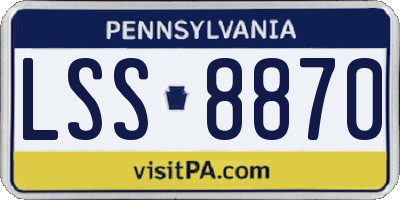 PA license plate LSS8870