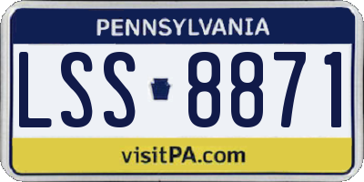 PA license plate LSS8871
