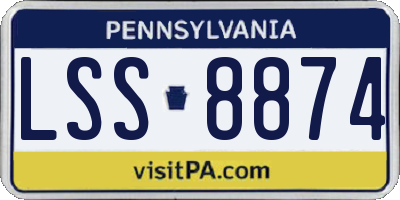 PA license plate LSS8874