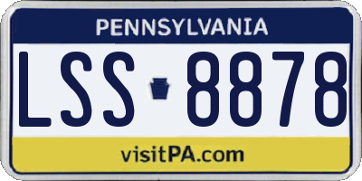 PA license plate LSS8878
