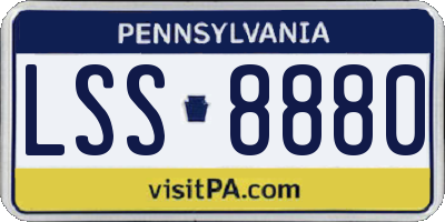 PA license plate LSS8880