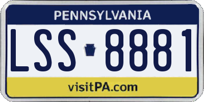 PA license plate LSS8881