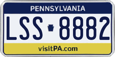 PA license plate LSS8882