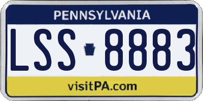 PA license plate LSS8883