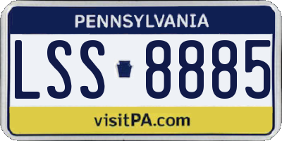 PA license plate LSS8885