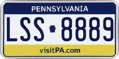 PA license plate LSS8889