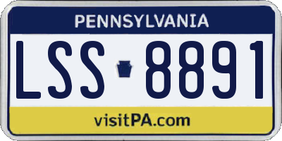 PA license plate LSS8891