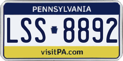 PA license plate LSS8892