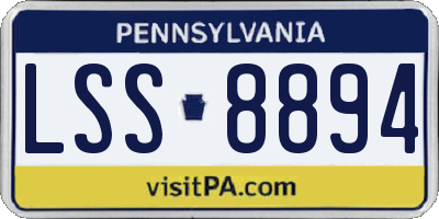 PA license plate LSS8894