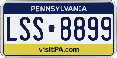 PA license plate LSS8899